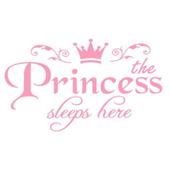 Princess Wall Sticker Decal, Princess Home Decor, Vinyl Wall Sticker Art for Bedroom Door and Nursery Mural