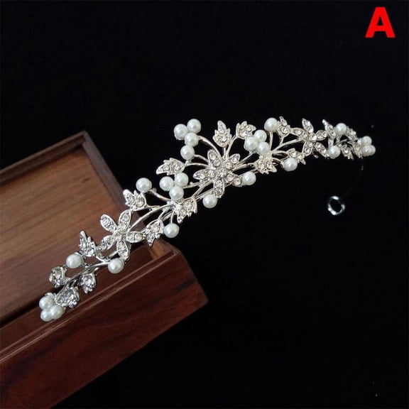 Princess Wedding Bridal Rhinestone Crystal Crown Hair Band Tiara Headband X8S3
