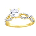 thumbnail image 1 of AFFY Princess & White Diamond Infinity Inspired Eternity Band Ring In 10K Yellow Gold (0.25 Cttw), Size-11.5, 1 of 1