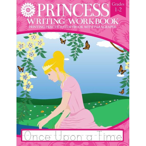 Princess Writing Workbook Printing Practice Storybook with Paragraphs, (Paperback)