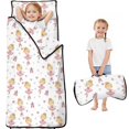 thumbnail image 1 of Princess and Ballerina White Pattern Teens Toddler Nap Mat with Pillow, Sleeping Mat Bag for Preschool Daycare 59"x22", 1 of 6