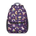 thumbnail image 1 of Princess and Castle Purple Pattern Backpack for School, Cute School Bag with Adjustable Shoulder Straps and Padded Back, 15.3"x11"x6.7", 1 of 5
