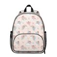 thumbnail image 1 of Princess and Fairy Pink Pattern Backpack for School, Cute School Bag with Adjustable Shoulder Straps and Padded Back, 13.8"x11.4"x6", 1 of 5