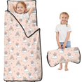 thumbnail image 1 of Princess and Fairy Pink Pattern Teens Toddler Nap Mat with Pillow, Sleeping Mat Bag for Preschool Daycare 59"x22", 1 of 6
