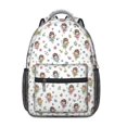 thumbnail image 1 of Princess and Fairy White Pattern Backpack for School, Cute School Bag with Adjustable Shoulder Straps and Padded Back, 15.3"x11"x6.7", 1 of 5