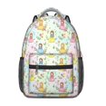thumbnail image 1 of Princess and Flower Green Pattern Backpack for School, Cute School Bag with Adjustable Shoulder Straps and Padded Back, 15.3"x11"x6.7", 1 of 5