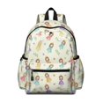 thumbnail image 1 of Princess and Heart Beige Pattern Cute School Backpack with Padded Back and Adjustable Shoulder Straps 13.4"x11"x4.7", 1 of 5