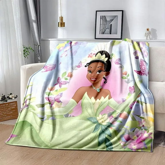 Princess and The Frog Party Supplies, Soft Warm Blanket Blanket Ultra-Soft Throw Tiana Blanket Blankets for Bedding Blanket