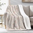 thumbnail image 1 of Princess and Unicorn Beige Pattern Soft Sherpa Fleece Throw Blanket, Warm Cozy Plush Blanket for Sofa Bed Couch, All Season, 40"x50", 1 of 5