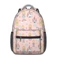 thumbnail image 1 of Princess and Unicorn Pink Pattern Backpack for School, Cute School Bag with Adjustable Shoulder Straps and Padded Back, 15.3"x11"x6.7", 1 of 5