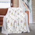 thumbnail image 1 of Princess and Unicorn White Pattern Soft Sherpa Fleece Throw Blanket, Warm Cozy Plush Blanket for Sofa Bed Couch, All Season, 60"x80", 1 of 5
