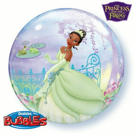22" Bubble - PRINCESS TIANA Balloon • Long Lasting Bubble Round Balloon • Party Supplies Decorations