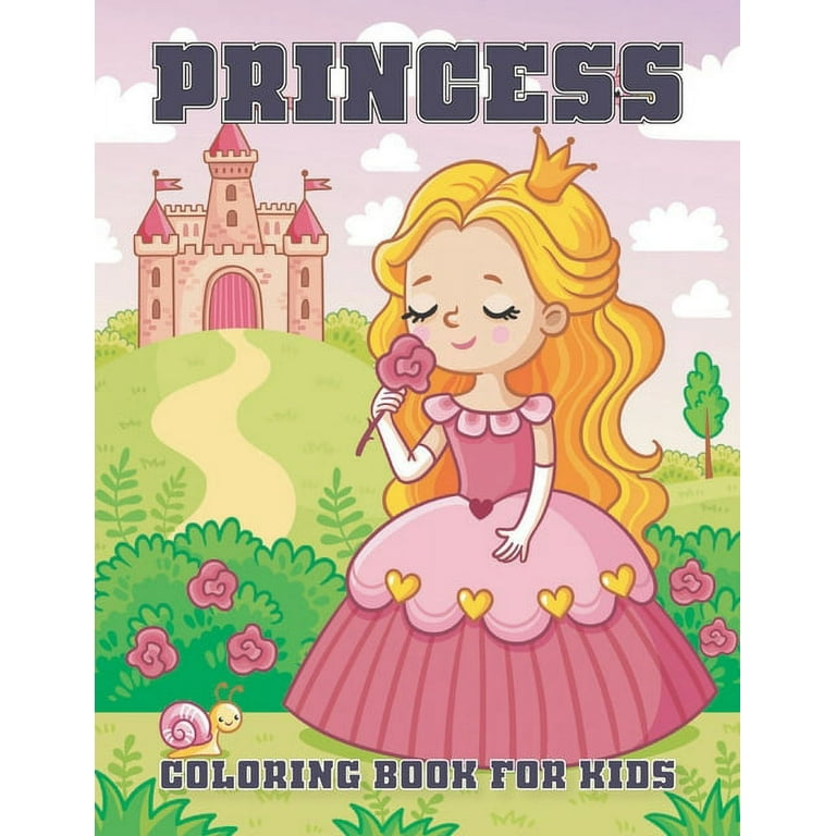 Enchanted princess coloring books for kids ages 4-8 girls
