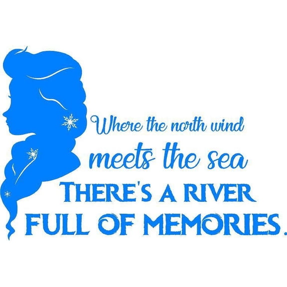 Princess decals for Girl's Bedroom - Into the Unknown Song Wall Decal - Elsa and Anna Movie Quote 20"x20"
