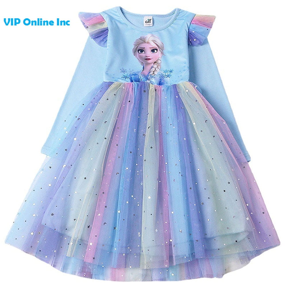 Frozen 2 Elsa Dress Up Girls Fancy Cosplay Kids Costume Party Outfit NEW |  eBay