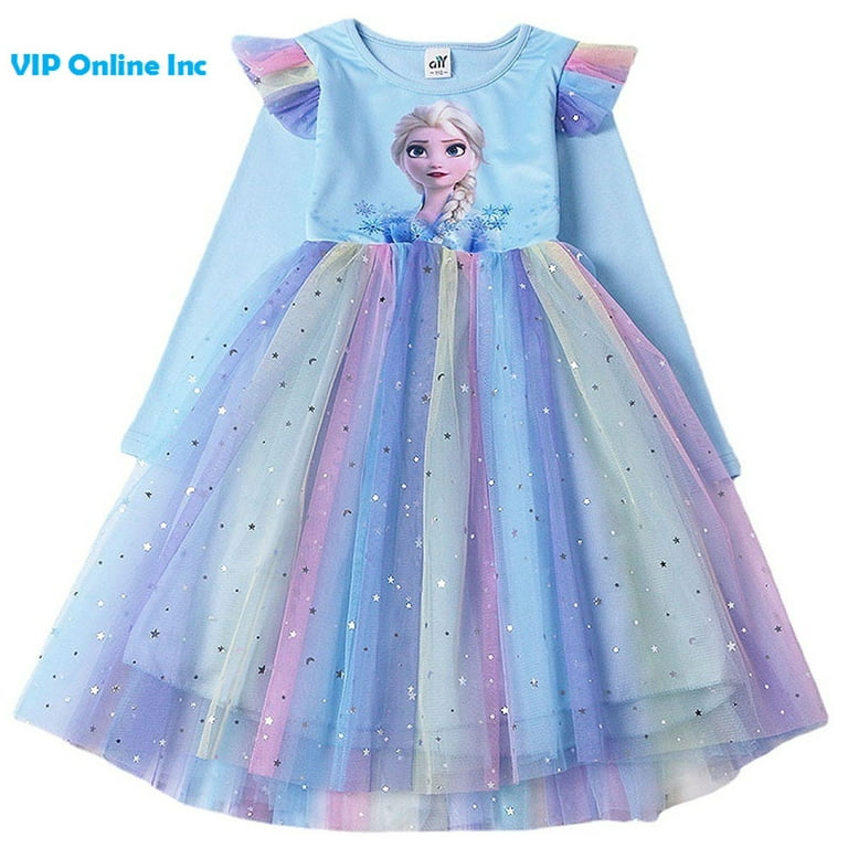 Elsa Inspired Dress, Elsa Costume for Toddlers, Party Gown, 