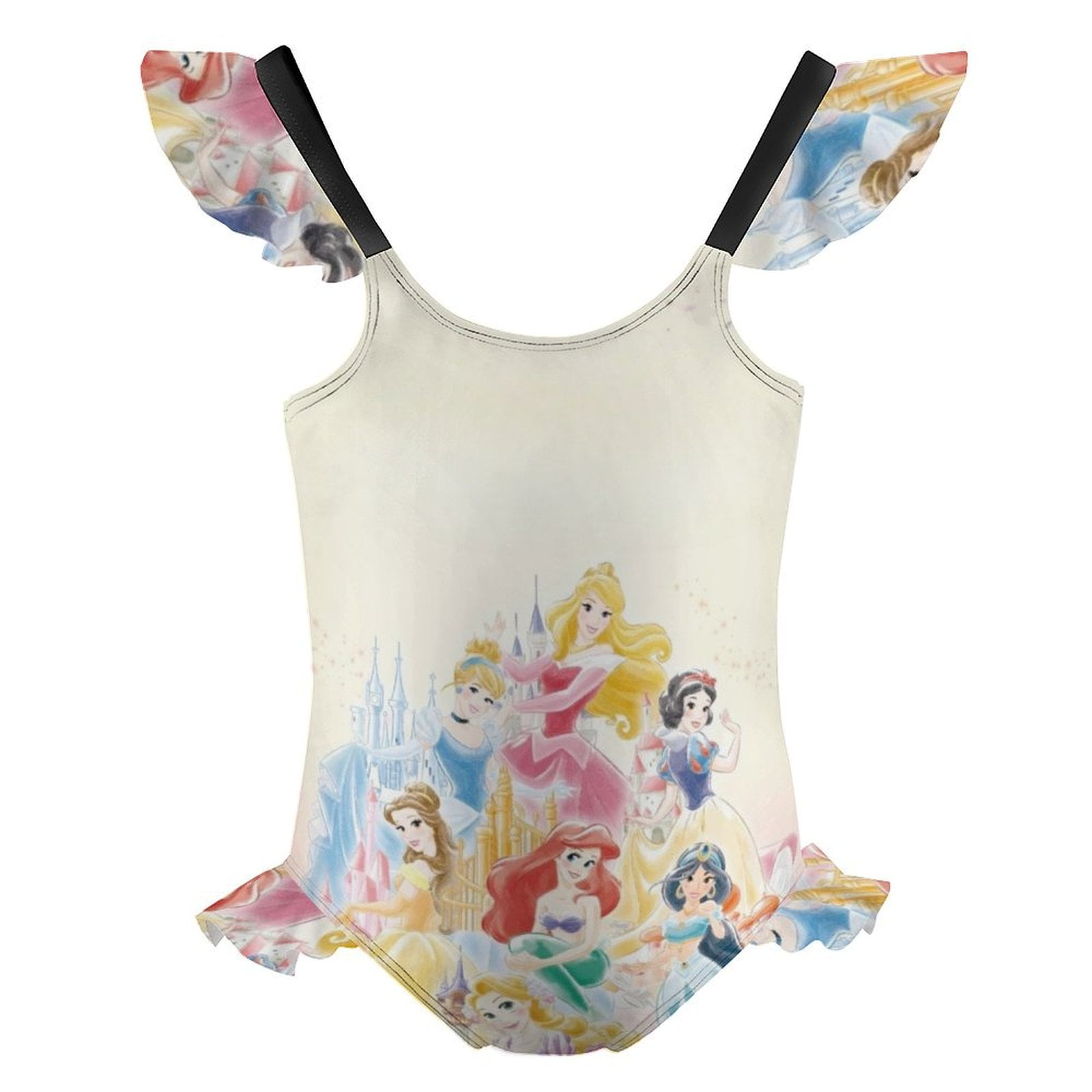 Girls Summer Cute Princess Onesie Swimsuit