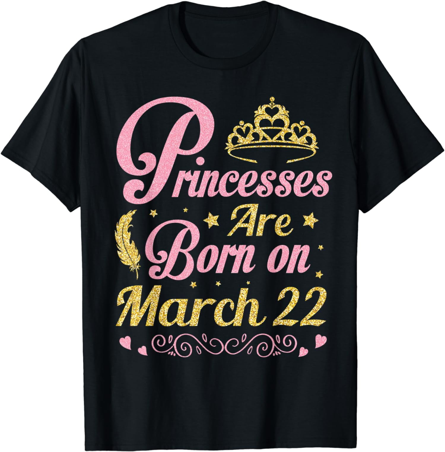 Princesses Are Born On March 22 Happy Birthday To Me You Mom TShirt