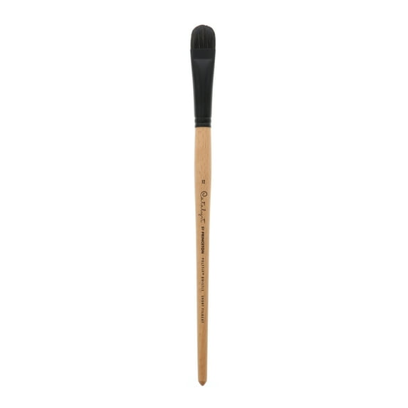 Princeton Brush Catalyst Polytip Long Handle Bristle Brush, Filbert Short Hair, 12