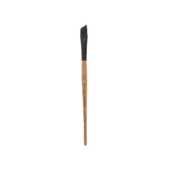 Princeton Brush Catalyst Polytip Short Handle Bristle Brush, Angle Shader, 1/2 in
