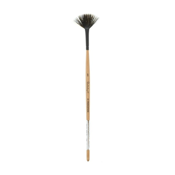 Princeton Brush Catalyst Polytip Short Handle Bristle Brush, Fan, 1