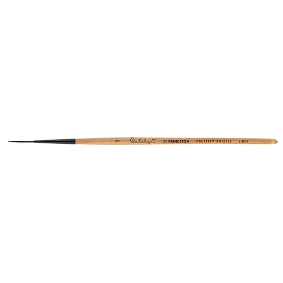 Princeton Brush Catalyst Polytip Short Handle Bristle Brush, Liner, 1