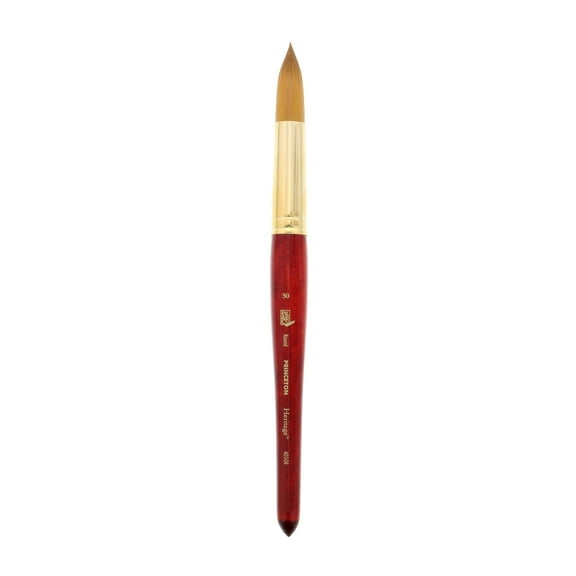 Princeton Brush Heritage Synthetic Sable Watercolor & Acrylic Brush, Round, 30