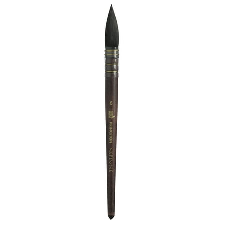 Princeton Brush Neptune Synthetic Squirrel Watercolor Brush, Quill, 6