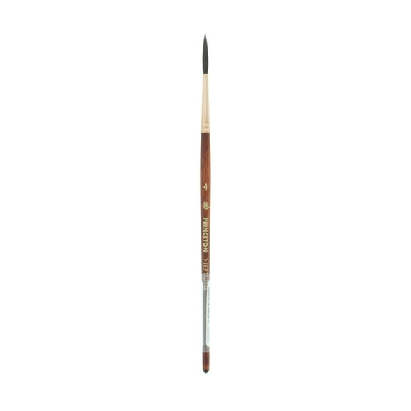 Princeton Brush Neptune Synthetic Squirrel Watercolor Brush, Script, 4