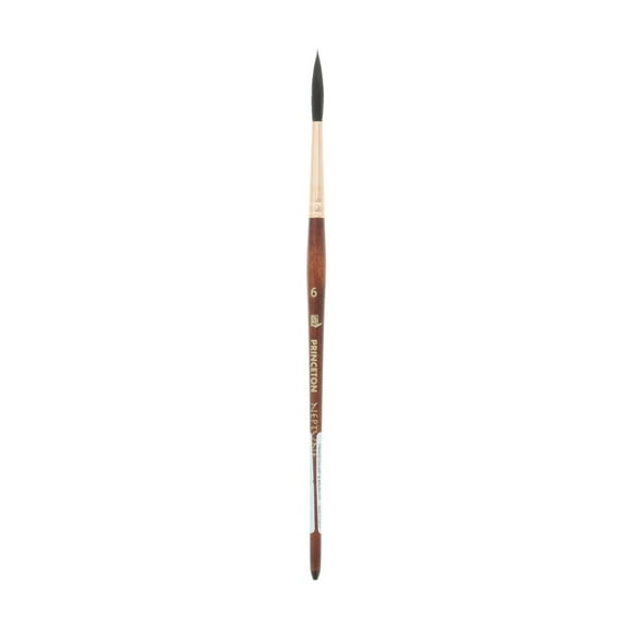 Princeton Brush Neptune Synthetic Squirrel Watercolor Brush, Script, 6