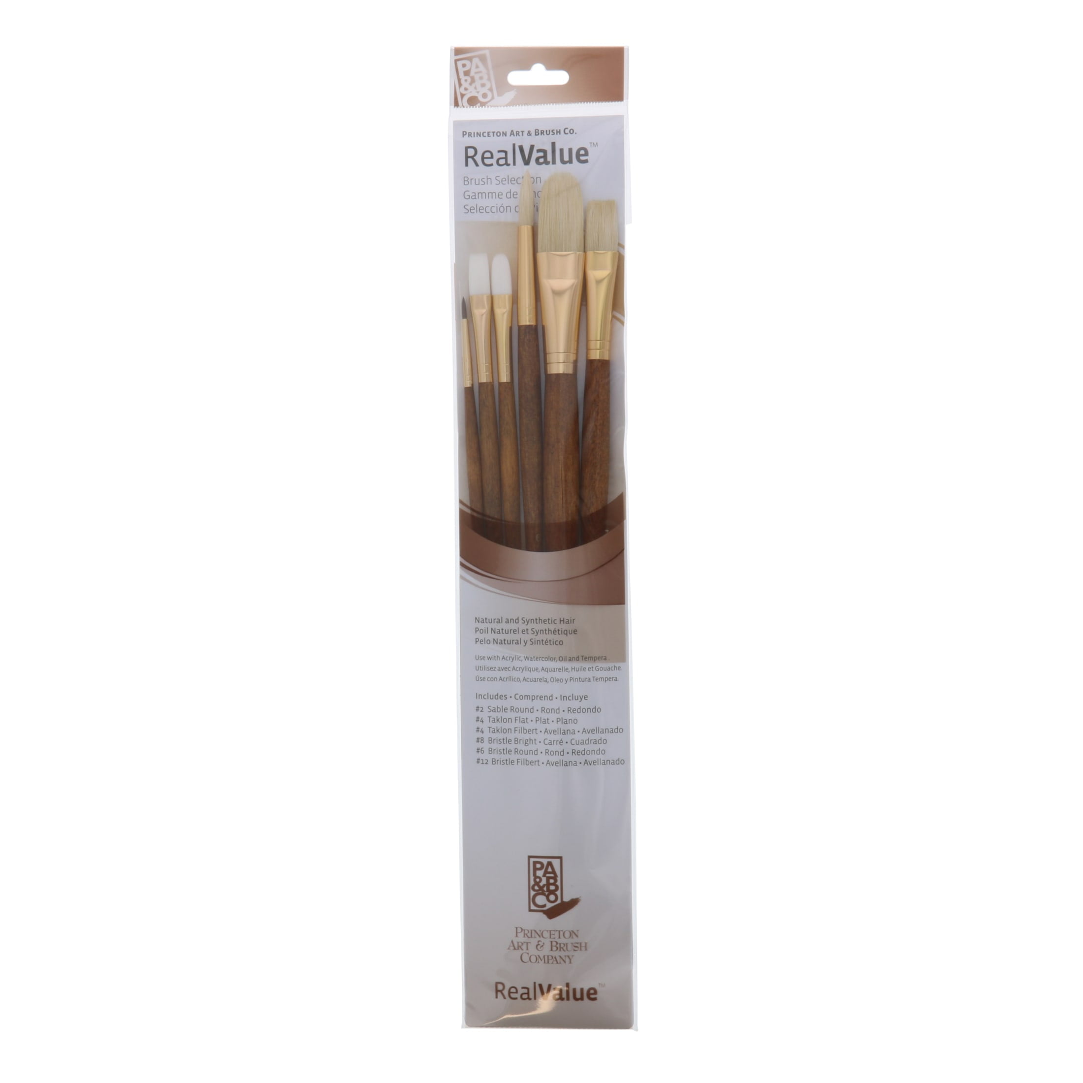 Natural & Synthetic Hair Paint Brush Set for Various Mediums