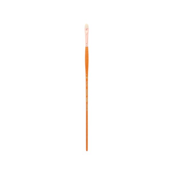 Princeton Brush Refine Natural Bristle Oil & Acrylic Brush, Short Filbert, 4