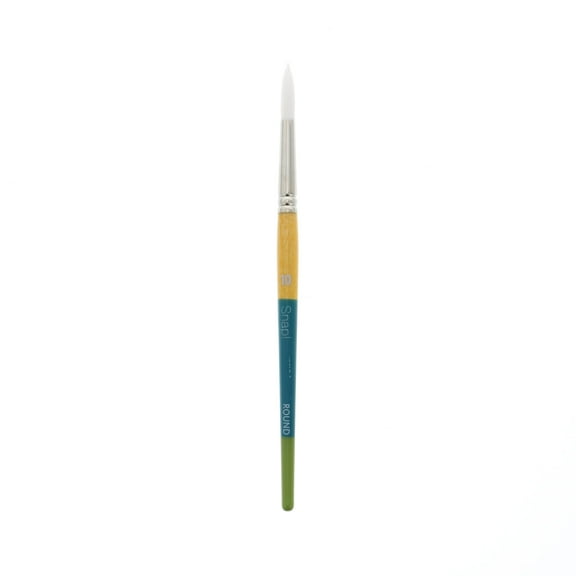 Princeton Brush Snap Short Handle White Nylon Taklon Brush, Round, 10