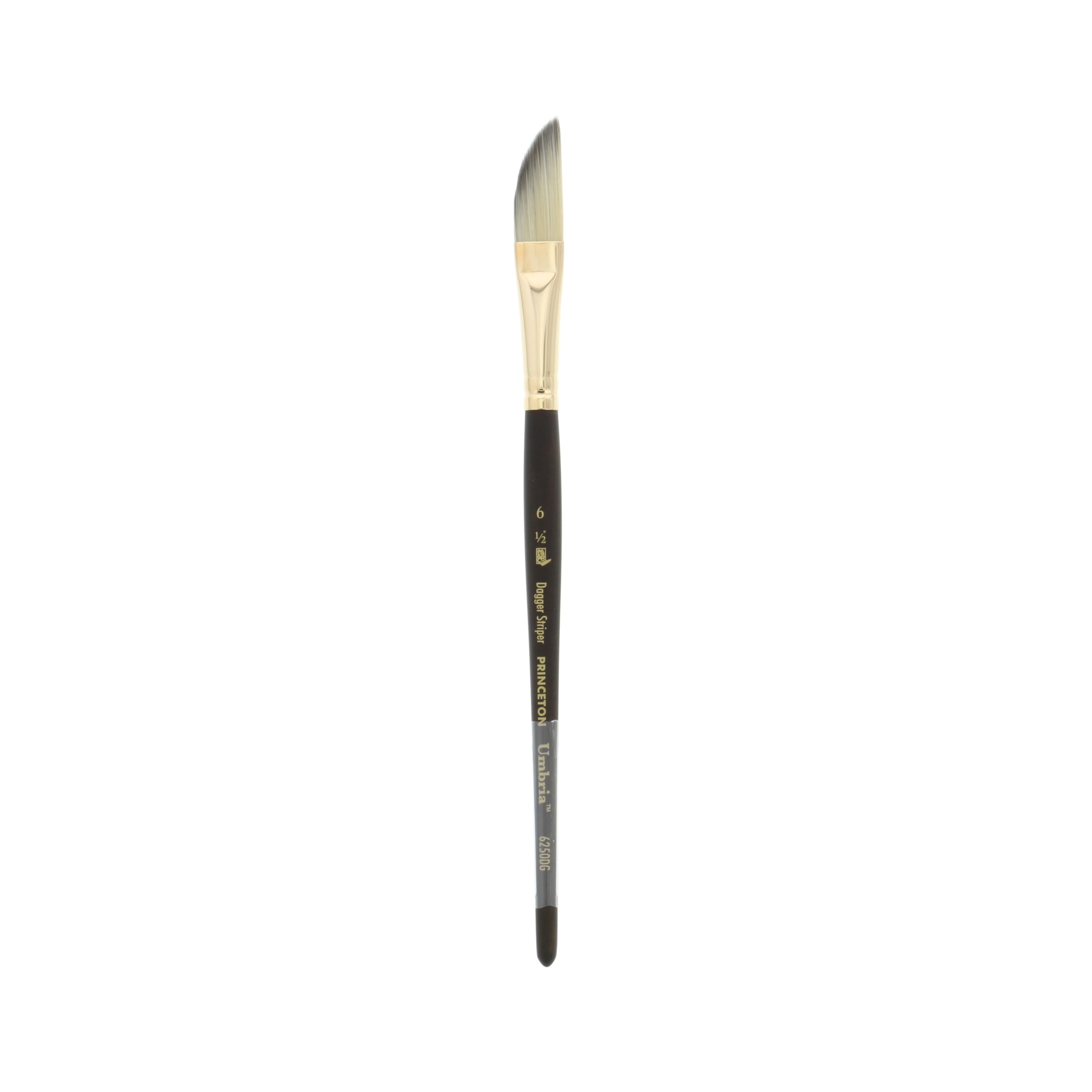 Princeton Brush Umbria Synthetic Blend Acrylic & Gouache Brush, Dagger, 6