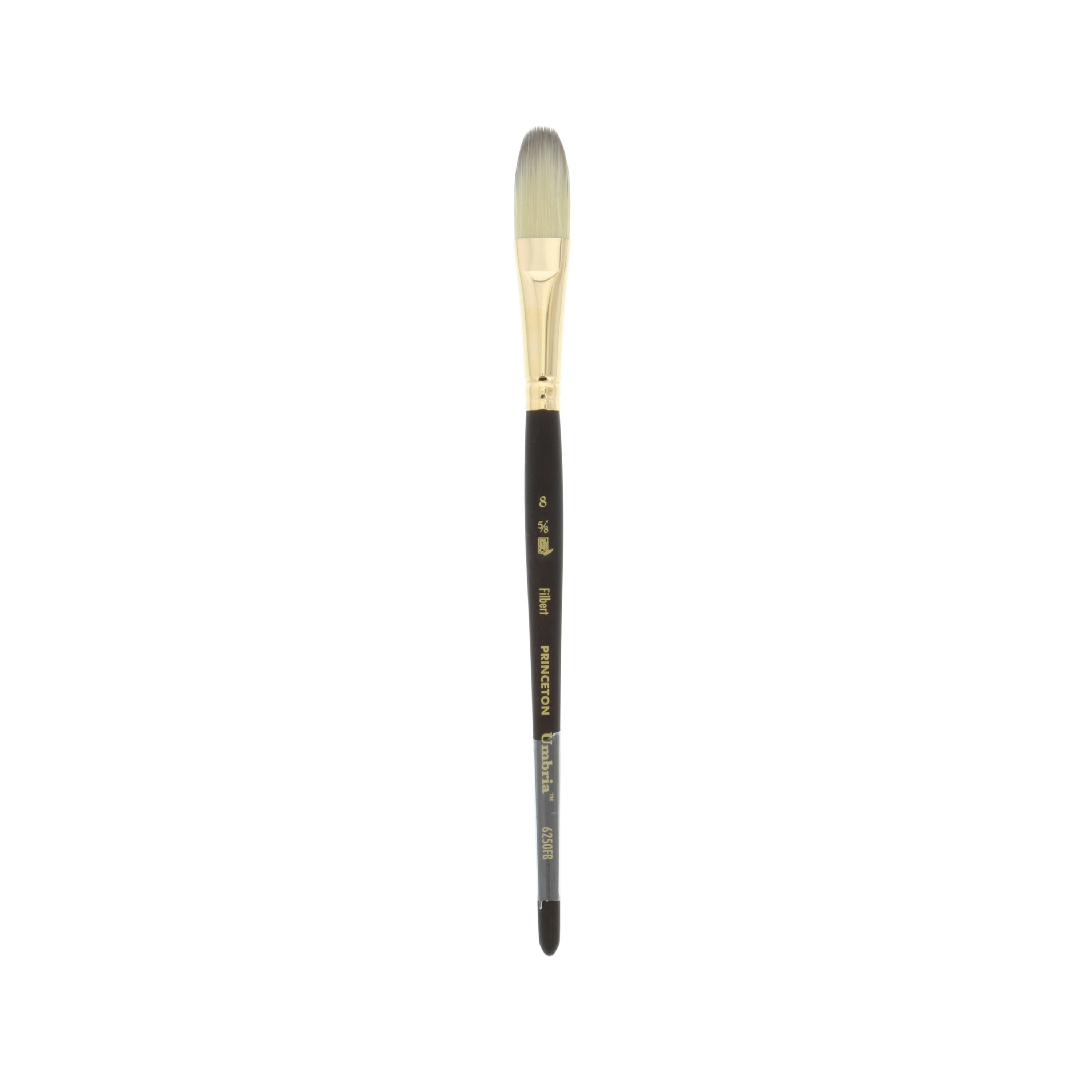 Princeton Brush Umbria Synthetic Blend Acrylic & Gouache Brush, Filbert, 8