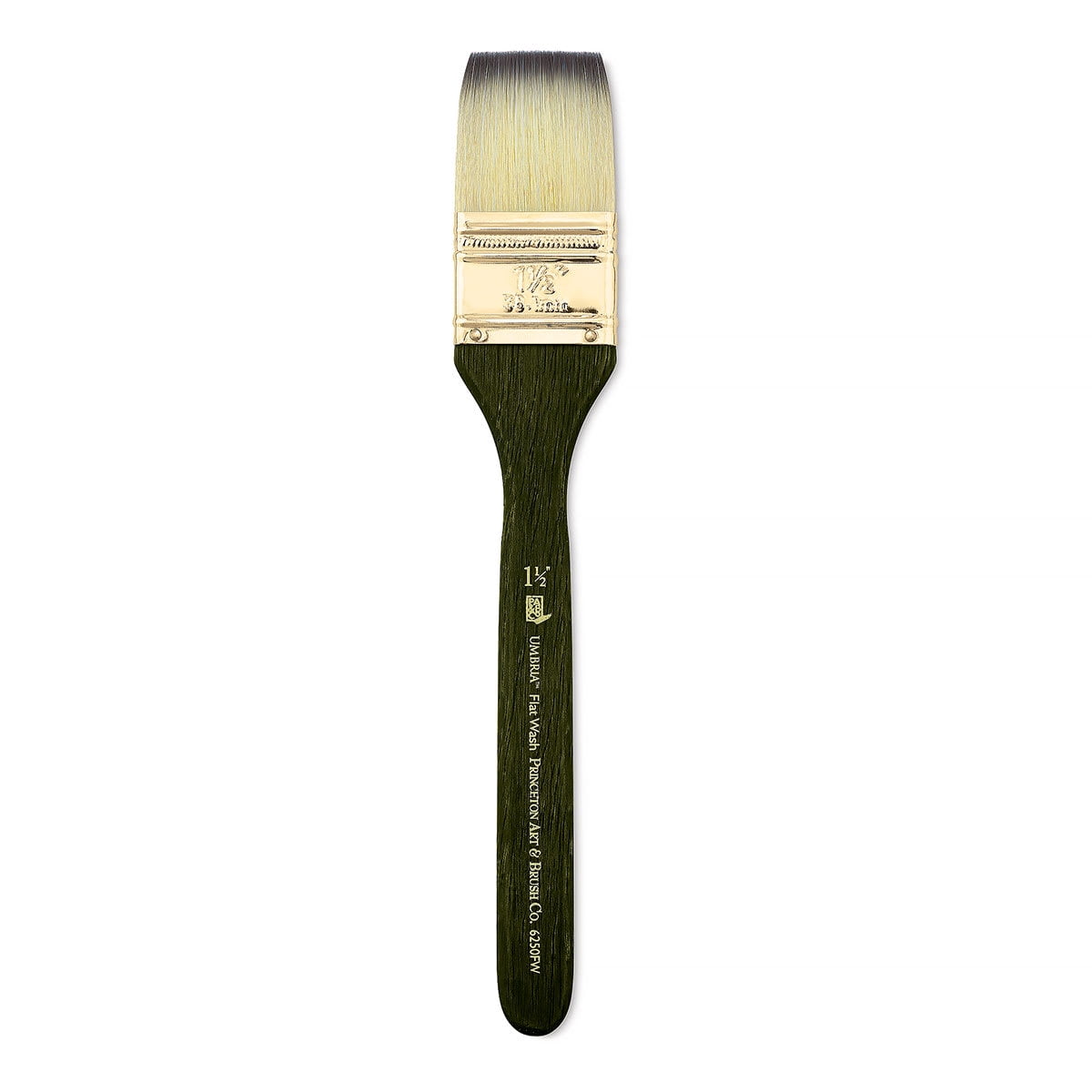 Princeton Brush Umbria Synthetic Blend Acrylic & Gouache Brush, Flat Wash
