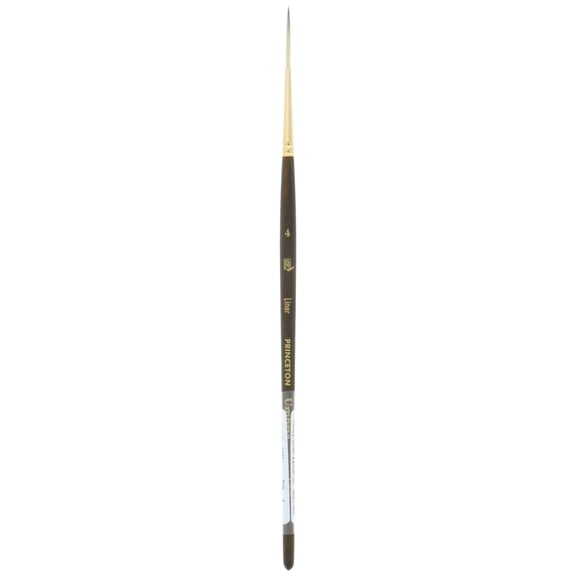 Princeton Brush Umbria Synthetic Blend Acrylic & Gouache Brush, Liner, 4
