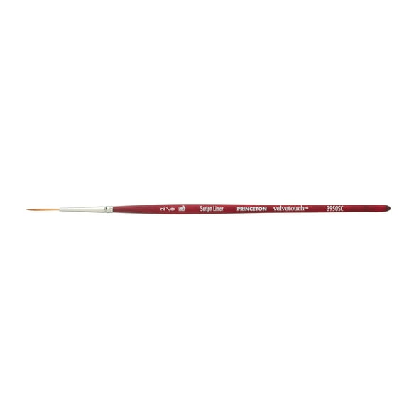 Princeton Brush Velvetouch Mixed Media Brush, Script Liner, 2/0