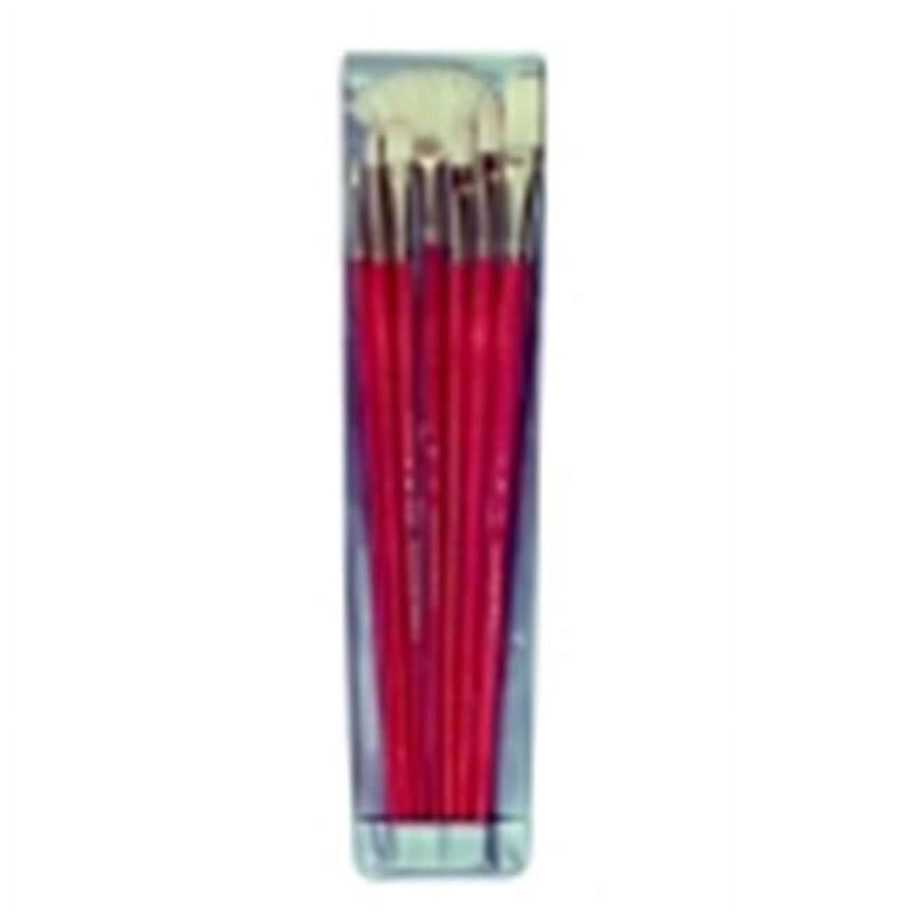 Princeton Economy Natural Bristle Long Hardwood Handle Paint Brush Set, Brown, Set - 7