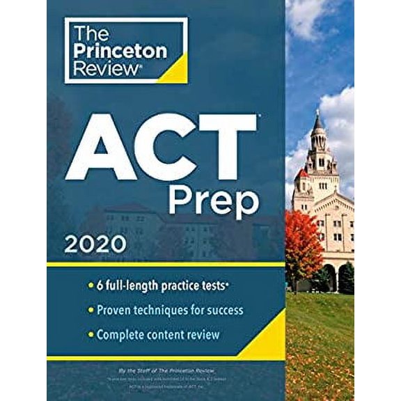 Pre-Owned Princeton Review ACT Prep, 2020: 6 Practice Tests + Content Review + Strategies (Paperback) 0525568816 9780525568810
