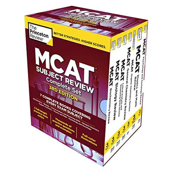 Pre-Owned Princeton Review MCAT Subject Review Complete Box Set (Graduate Test Prep): 7 Complete Books + 3 Online Practice Tests Paperback