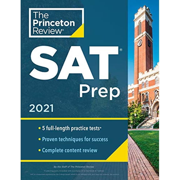 Pre-Owned Princeton Review SAT Prep, 2021: 5 Practice Tests + Review & Techniques + Online Tools (Paperback) 0525569359 9780525569350