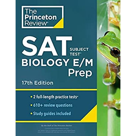 Pre-Owned Princeton Review SAT Subject Test Biology E/M Prep, 17th Edition: Practice Tests + Content Review + Strategies & Techniques (Paperback) 0525568948 9780525568940