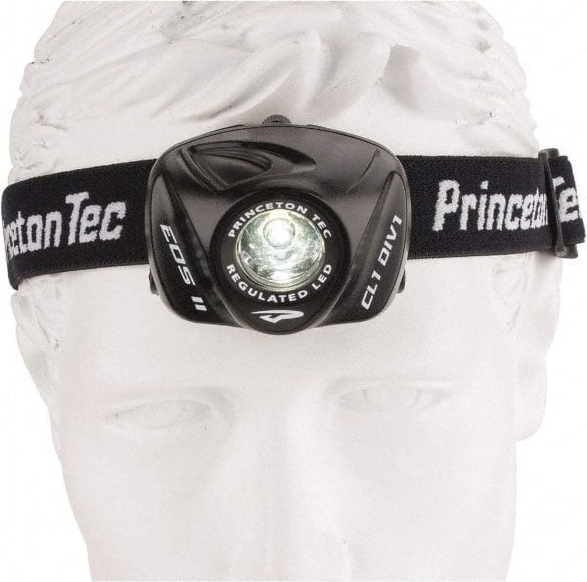 Princeton Tec White LED Bulb, 105 Lumens, Hands-free Flashlight Black Plastic Body, 3 AAA Batteries Included