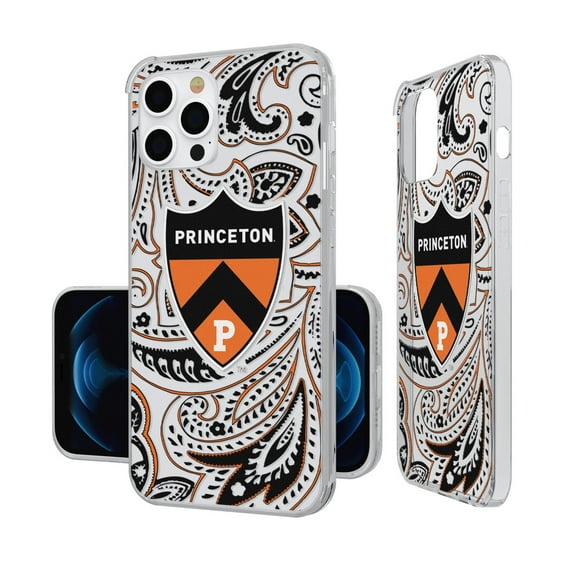 Princeton Tigers iPhone Paisley Design Clear Case