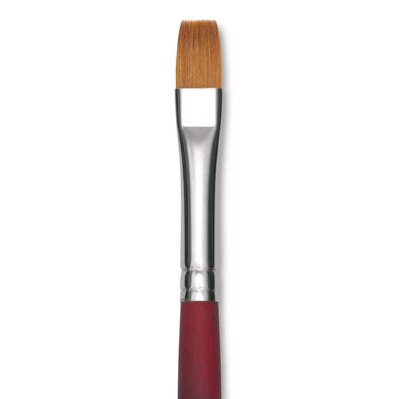Princeton Velvetouch Series 3900 Synthetic Brush - Flat, Long Handle, Size 8