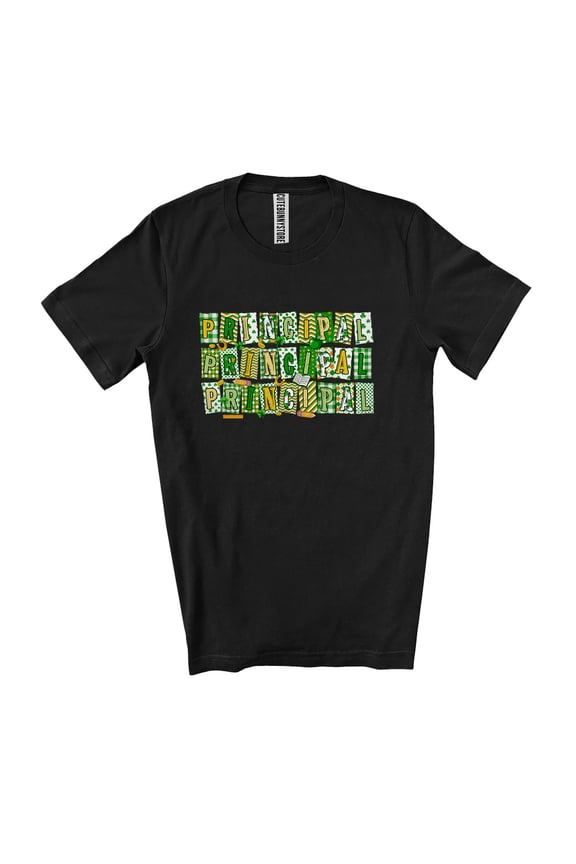 Principal; Adorable St. Patrick's Day Plaid Shamrock; Women Irish Jobs Unisex T-Shirt
