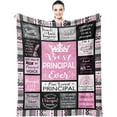 thumbnail image 1 of Principal Appreciation Gifts, Principal Gifts Blanket 50"x60", Principal Gifts for Women, Gifts for School Principals, Best Principal Retirement Gifts, Headmaster Schoolmaster Birthday Gifts, 1 of 6