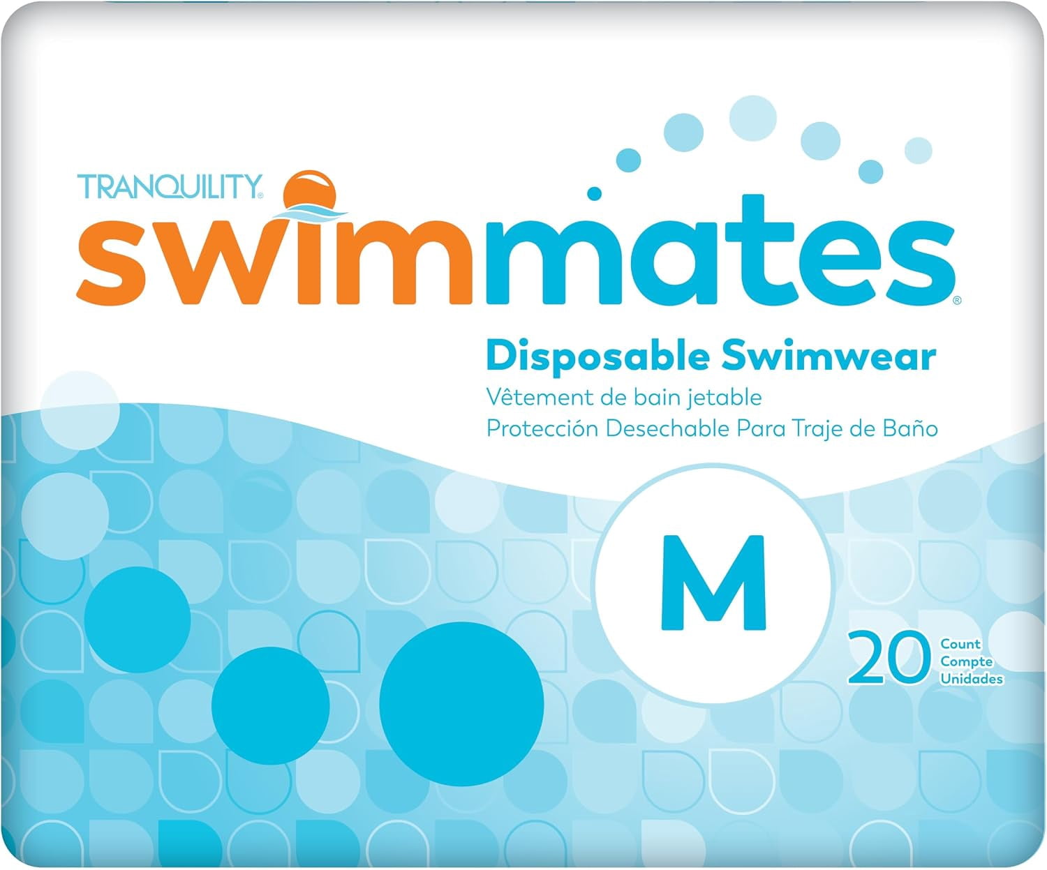 Swimmates Adult Swim Diaper, Medium, 20 Count