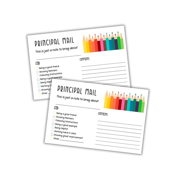 Principal Mail a Note To Brag Postcard 30pk 4x6 Substitute Teacher Compliment Report Card Elementary Students This Is Just a